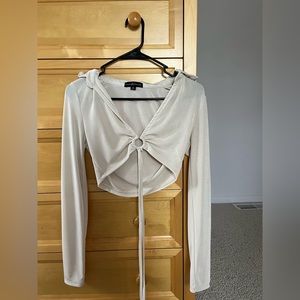 Tan (M) long sleeve, front tie